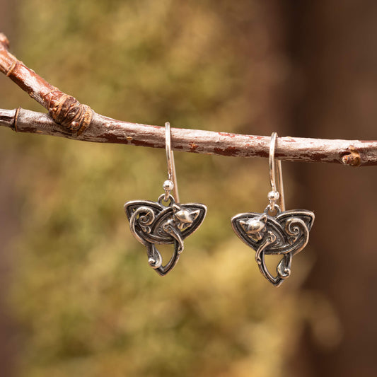 Hängörhängen Freja Katter 925s Silver