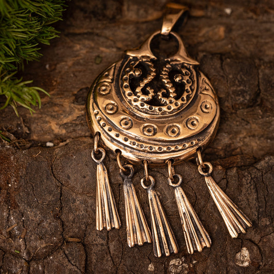 Nordisk amulett med hänge i brons – bild 1