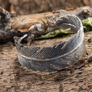 Armband Bangle Feather 925s Sterling Silver