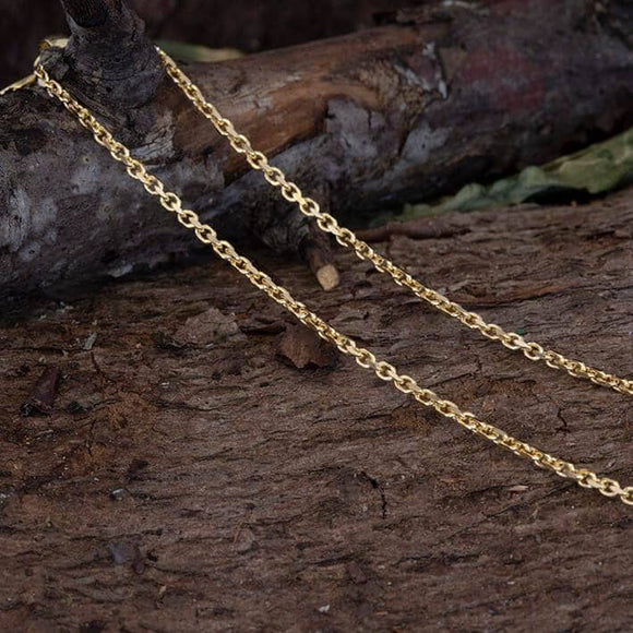 Halsband ankarkedja guldpläterad 925s silver 2mm