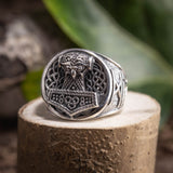 Tors Hammare Ring 925s Silver