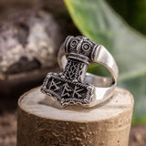 Thors Hammer Silverring 925s Silver