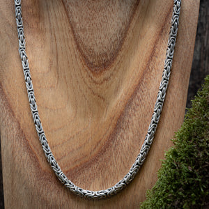 Halsband ByKila King kedja 5mm 925s Silver