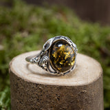 Silverring Amber Envy 925s Silver