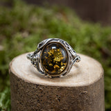 Silverring Amber Envy 925s Silver