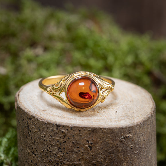 Silverring Amber 925s Silver
