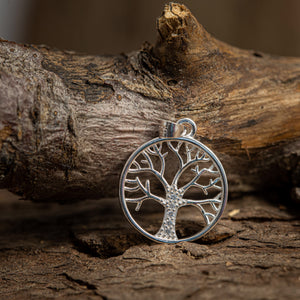 Yggdrasil Tree of Life Pendant Stars 925s Silver