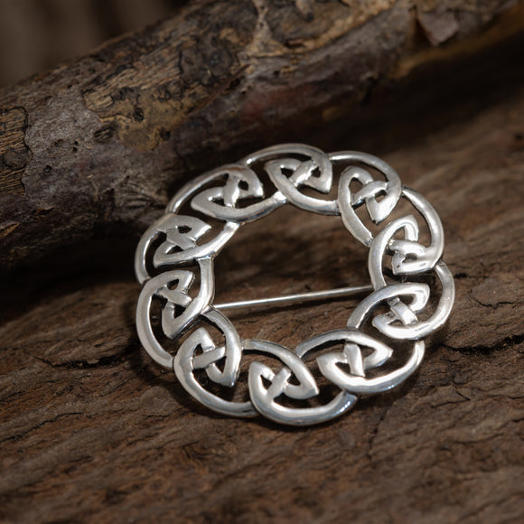 Brosch Celtic knut Nål Silver
