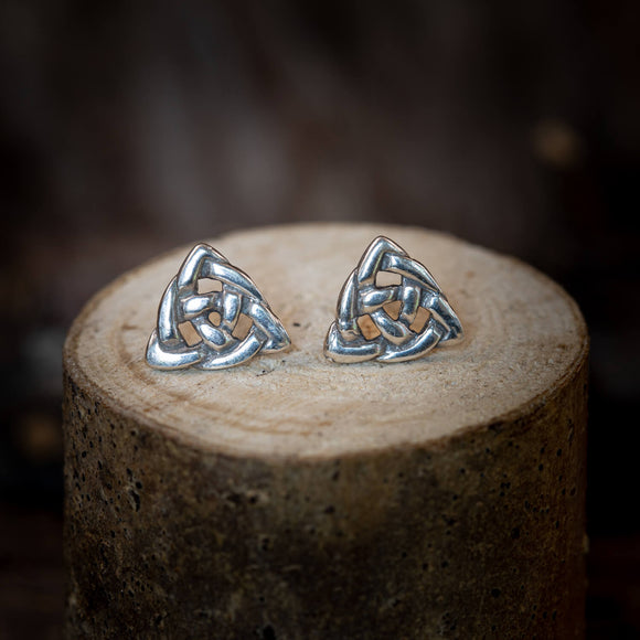 Keltisk örhängen Triad Braid 925s Silver